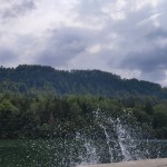 K&auml;rnten: Sprung in den Rauschelesee (Selfie)